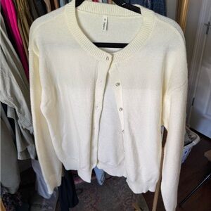 Halara Cream Button-Front Women's Sweater